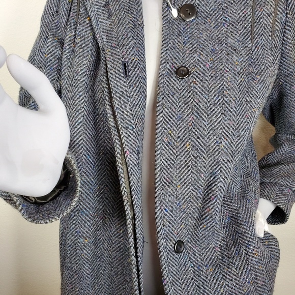 VTG Sears The Fashion Place Blue Long Top Coat - Picture 8 of 8